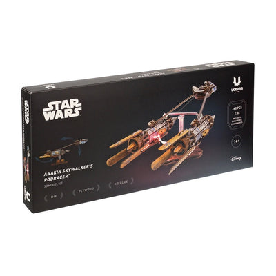 Ugears | Renn - Gleiter „Star Wars Anakin Skywalkers Podracer™“ | 3D Holzpuzzle - Lama Welt