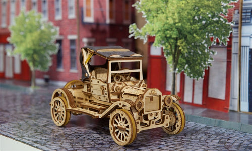 Ugears – Retro - Auto Ugr - T Vintage - Modellwagen | 3D Holzpuzzle - Lama Welt