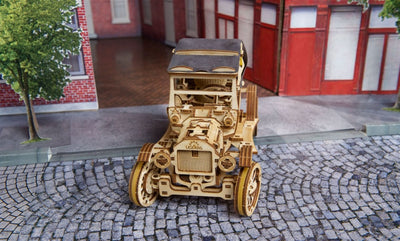 Ugears – Retro - Auto Ugr - T Vintage - Modellwagen | 3D Holzpuzzle - Lama Welt