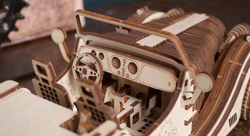 Ugears – Roadster Sportcabrio Vm - 01 Rennwagen | 3D Holzpuzzle - Lama Welt