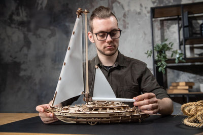 Ugears – Serenitys Traum Segelschiff | 3D Holzpuzzle - Lama Welt