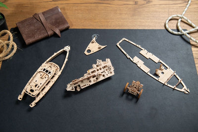 Ugears – Serenitys Traum Segelschiff | 3D Holzpuzzle - Lama Welt