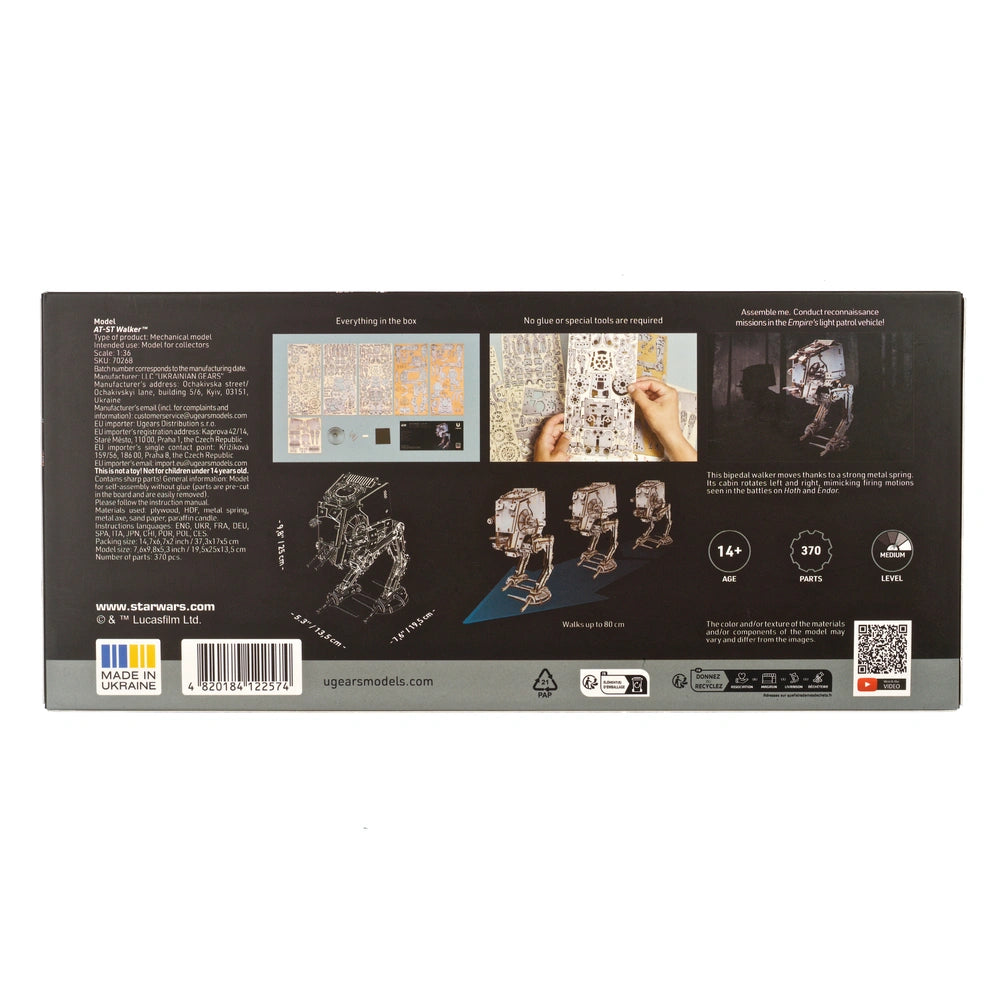 Ugears | Läufer „Star Wars AT-ST Walker™“ | 3D Holzpuzzle