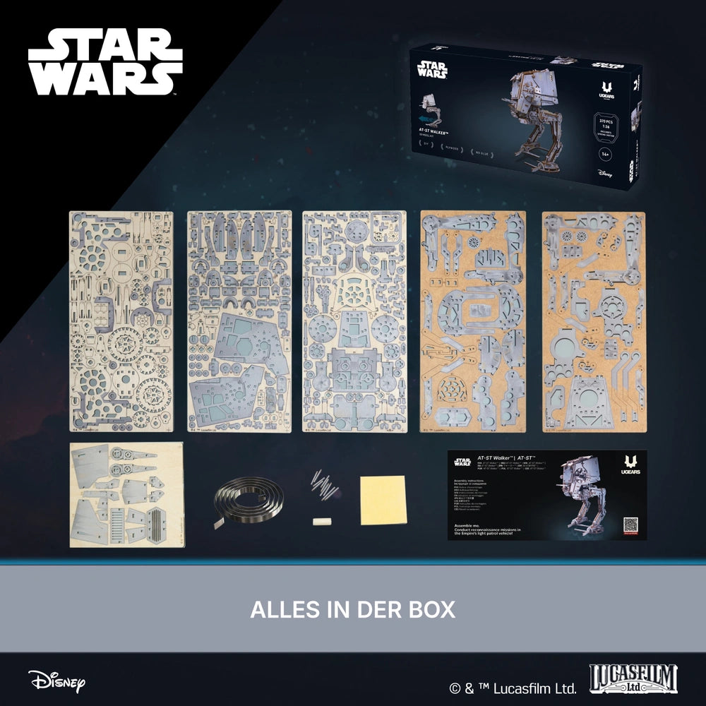 Ugears | Läufer „Star Wars AT-ST Walker™“ | 3D Holzpuzzle