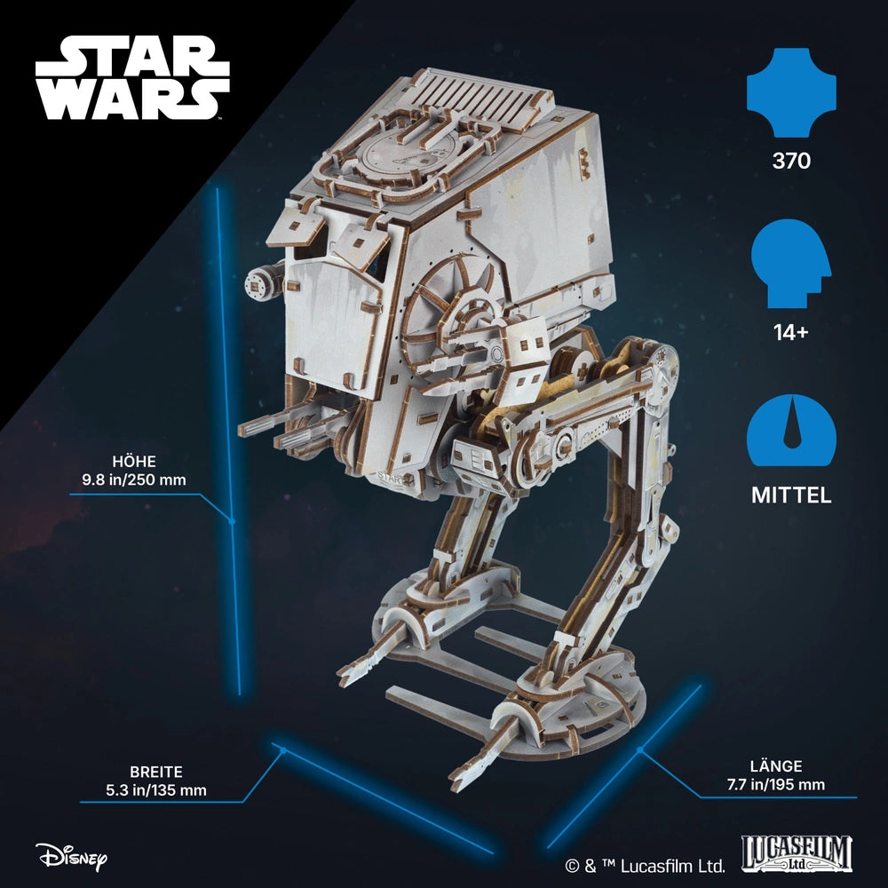 Ugears | Läufer „Star Wars AT-ST Walker™“ | 3D Holzpuzzle