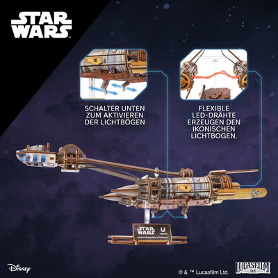 Ugears | Renn-Gleiter „Star Wars Anakin Skywalkers Podracer™“ | 3D Holzpuzzle