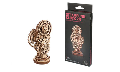 Ugears – Steampunk Uhr 2.0 Zahnraduhr | 3D Holzpuzzle - Lama Welt
