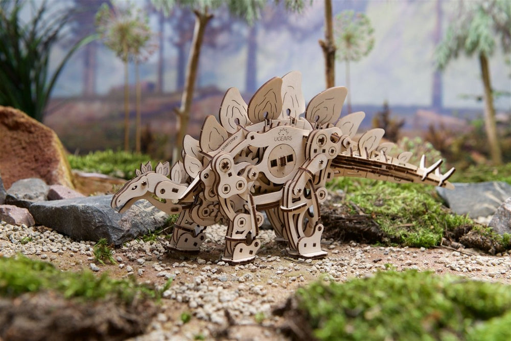 Ugears – Stegosaurus Dinosaurier | 3D Holzpuzzle - Lama Welt