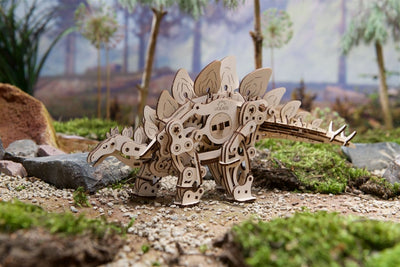 Ugears – Stegosaurus Dinosaurier | 3D Holzpuzzle - Lama Welt