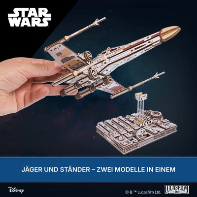 Ugears | Sternjäger „Star Wars X - Wing Starfighter™ von Luke Skywalker“ | 3D Holzpuzzle - Lama Welt