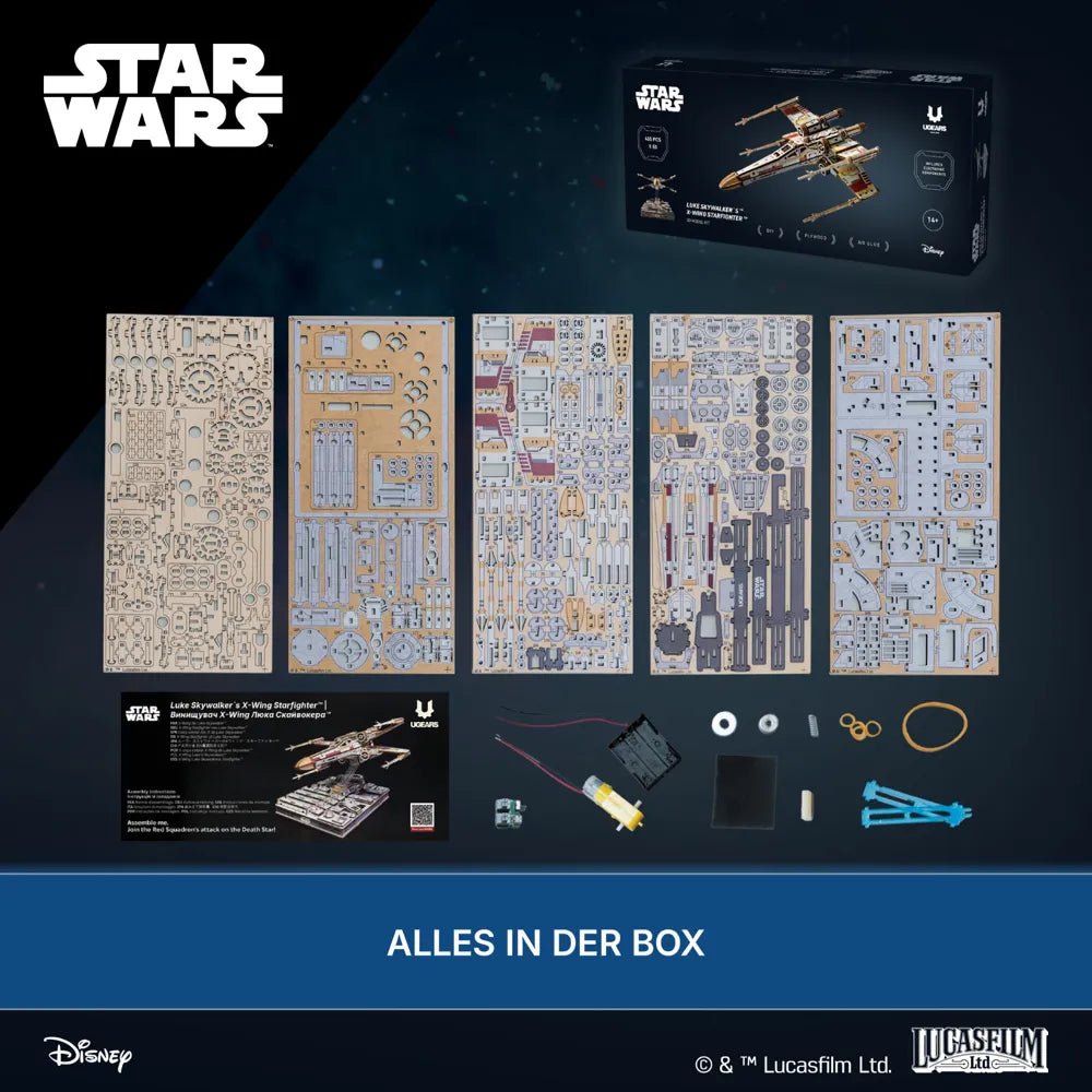Ugears | Sternjäger „Star Wars X - Wing Starfighter™ von Luke Skywalker“ | 3D Holzpuzzle - Lama Welt