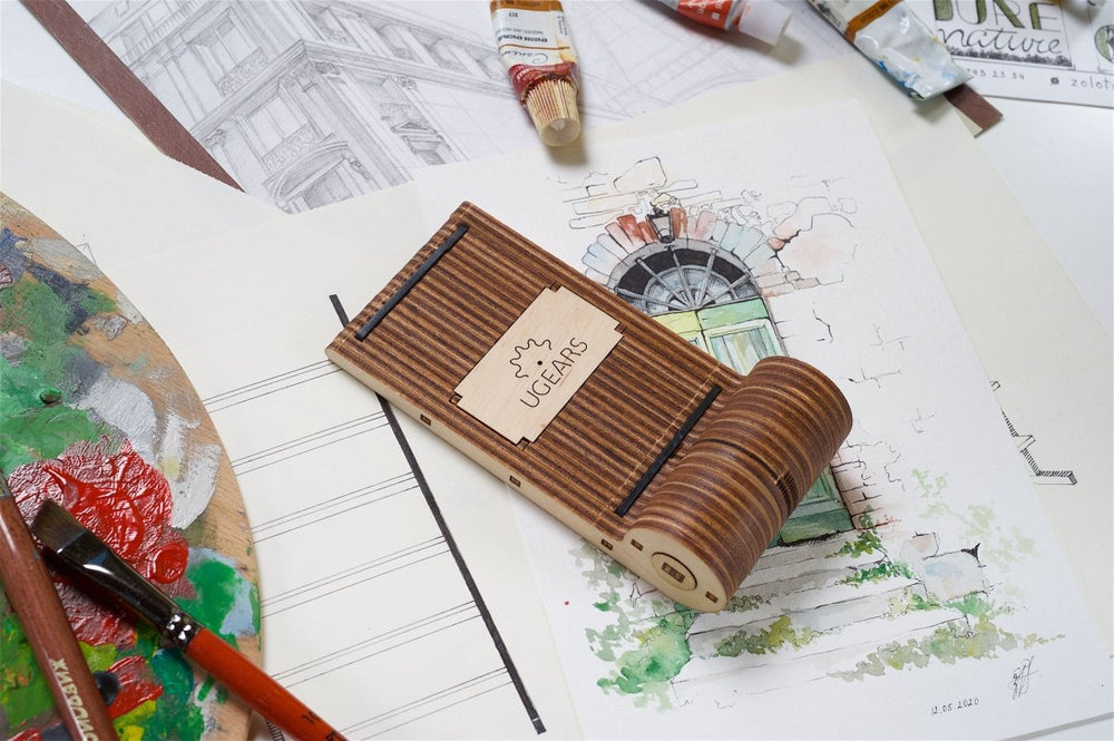 Ugears – Telefonhalterung Handy - Ständer | 3D Holzpuzzle - Lama Welt