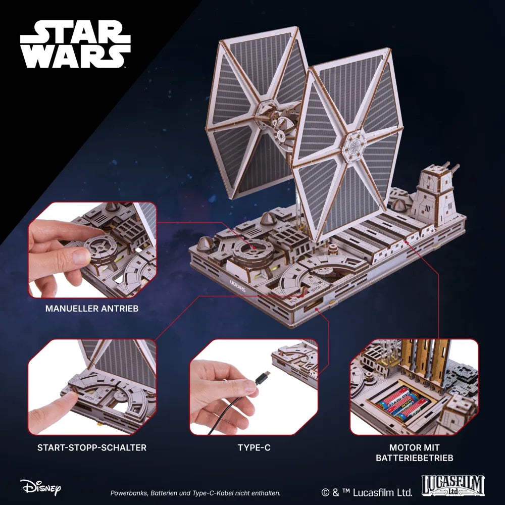 Ugears | Raumjäger „Star Wars TIE Fighter™“ | 3D Holzpuzzle
