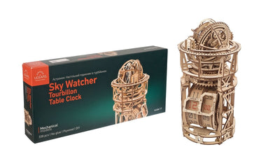 Ugears – Tourbillon - Tischuhr Sternengucker Mechanische Himmelsuhr | 3D Holzpuzzle - Lama Welt