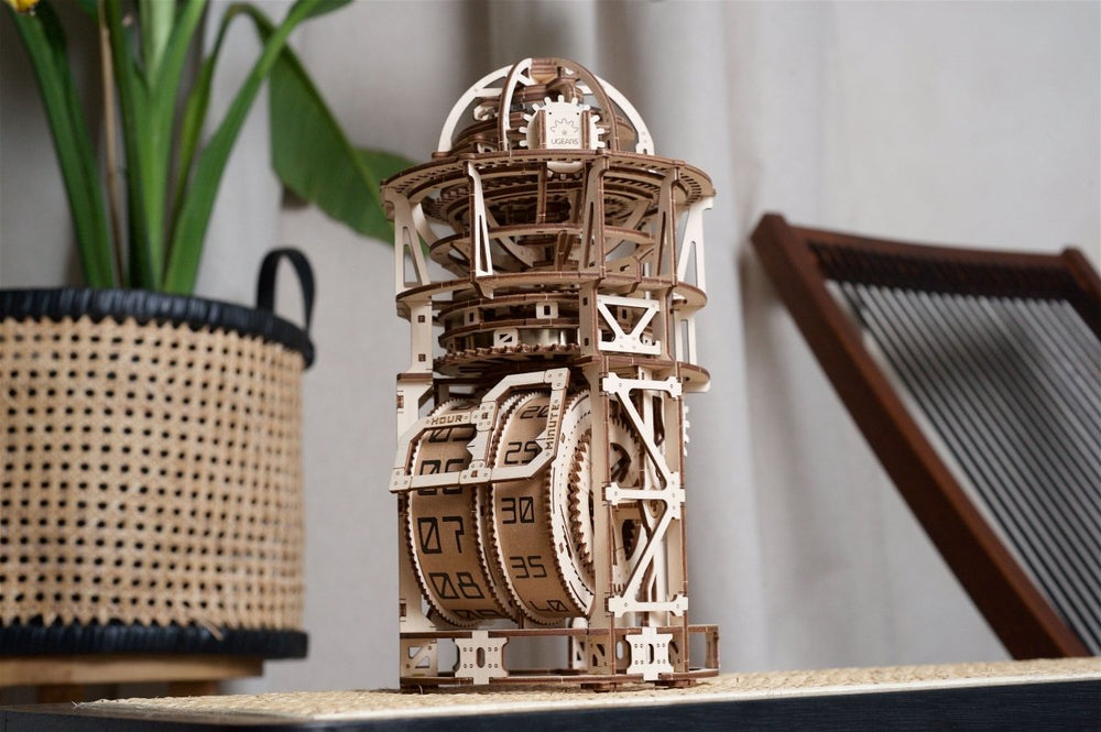Ugears – Tourbillon - Tischuhr Sternengucker Mechanische Himmelsuhr | 3D Holzpuzzle - Lama Welt
