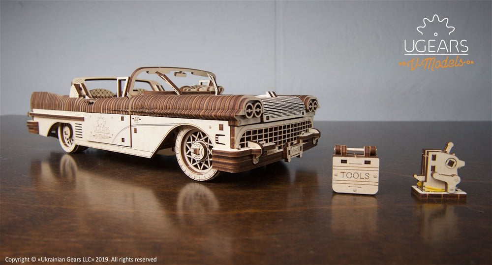 Ugears – Traum Cabriolet Vm - 05 Modellcabrio | 3D Holzpuzzle - Lama Welt