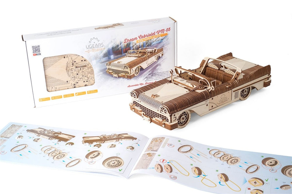 Ugears – Traum Cabriolet Vm - 05 Modellcabrio | 3D Holzpuzzle - Lama Welt