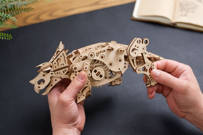 Ugears – Triceratops Dinosaurier | 3D Holzpuzzle - Lama Welt