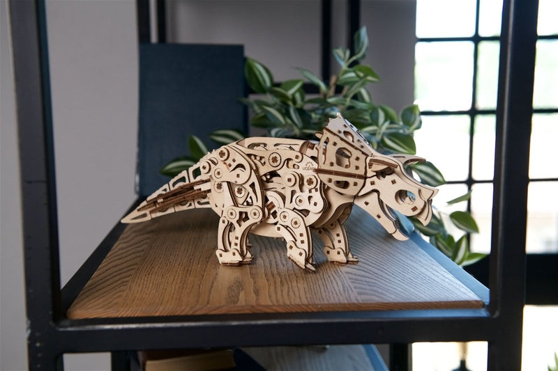Ugears – Triceratops Dinosaurier | 3D Holzpuzzle - Lama Welt