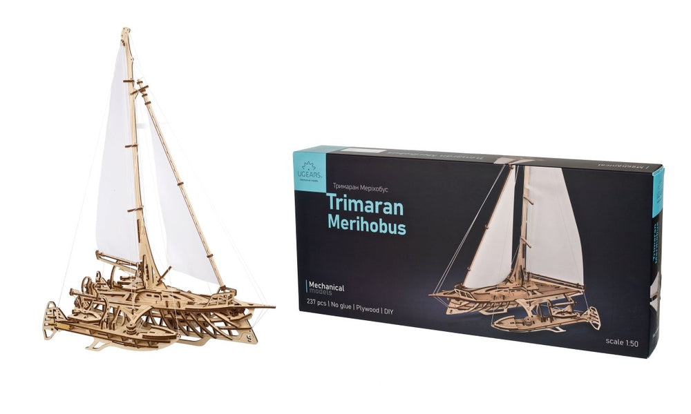 Ugears – Trimaran Merihobus Segelboot | 3D Holzpuzzle - Lama Welt