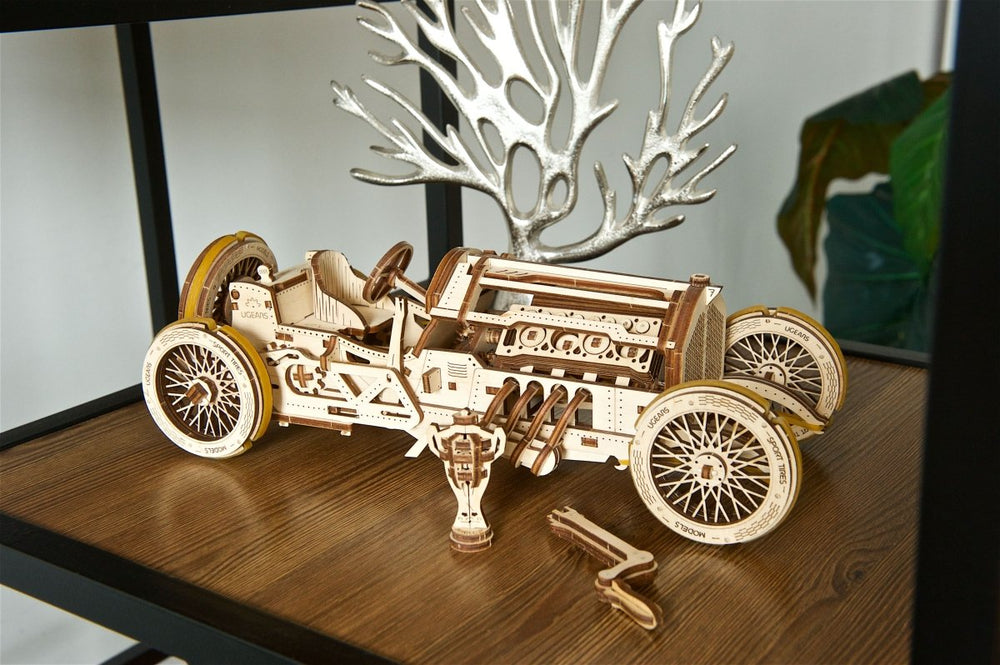 Ugears – U - 9 Grand Prix Rennwagen Sportauto | 3D Holzpuzzle - Lama Welt