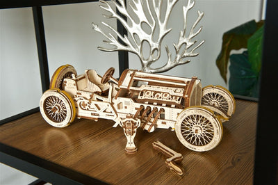 Ugears – U - 9 Grand Prix Rennwagen Sportauto | 3D Holzpuzzle - Lama Welt