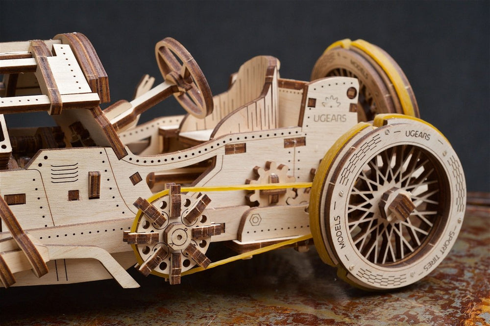Ugears – U - 9 Grand Prix Rennwagen Sportauto | 3D Holzpuzzle - Lama Welt