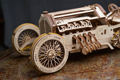 Ugears – U - 9 Grand Prix Rennwagen Sportauto | 3D Holzpuzzle - Lama Welt