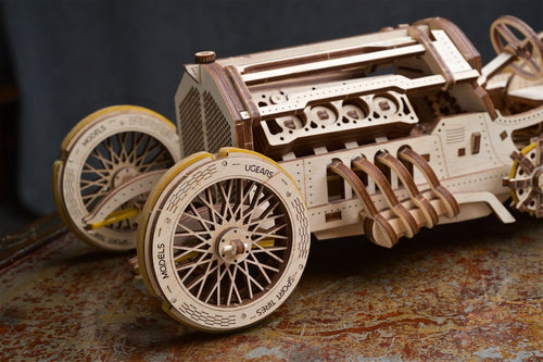 Ugears – U - 9 Grand Prix Rennwagen Sportauto | 3D Holzpuzzle - Lama Welt
