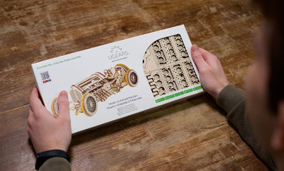Ugears – U - 9 Grand Prix Rennwagen Sportauto | 3D Holzpuzzle - Lama Welt
