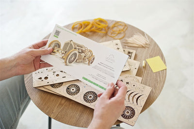 Ugears – U - 9 Grand Prix Rennwagen Sportauto | 3D Holzpuzzle - Lama Welt
