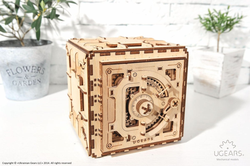 Ugears – Ugears 3D Puzzle Tresor Holz - Mechanisches Geschenk | 3D Holzpuzzle - Lama Welt