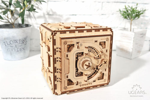 Ugears – Ugears 3D Puzzle Tresor Holz - Mechanisches Geschenk | 3D Holzpuzzle - Lama Welt