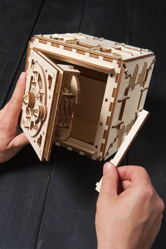 Ugears – Ugears 3D Puzzle Tresor Holz - Mechanisches Geschenk | 3D Holzpuzzle - Lama Welt