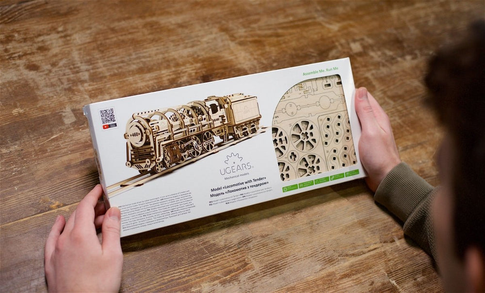 Ugears – Ugears Dampflokomotive Holzbausatz – 3D Modellbausatz Aus Holz | 3D Holzpuzzle - Lama Welt