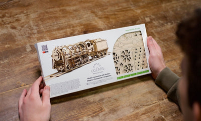 Ugears – Ugears Dampflokomotive Holzbausatz – 3D Modellbausatz Aus Holz | 3D Holzpuzzle - Lama Welt