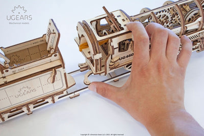 Ugears – Ugears Dampflokomotive Holzbausatz – 3D Modellbausatz Aus Holz | 3D Holzpuzzle - Lama Welt