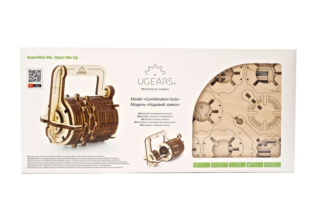 Ugears – Ugears Kombinationsschloss Holz Rätsel – 3D Puzzle Geschenk | 3D Holzpuzzle - Lama Welt