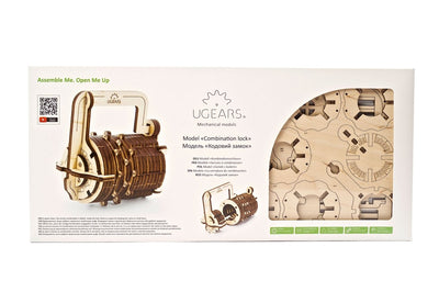 Ugears – Ugears Kombinationsschloss Holz Rätsel – 3D Puzzle Geschenk | 3D Holzpuzzle - Lama Welt