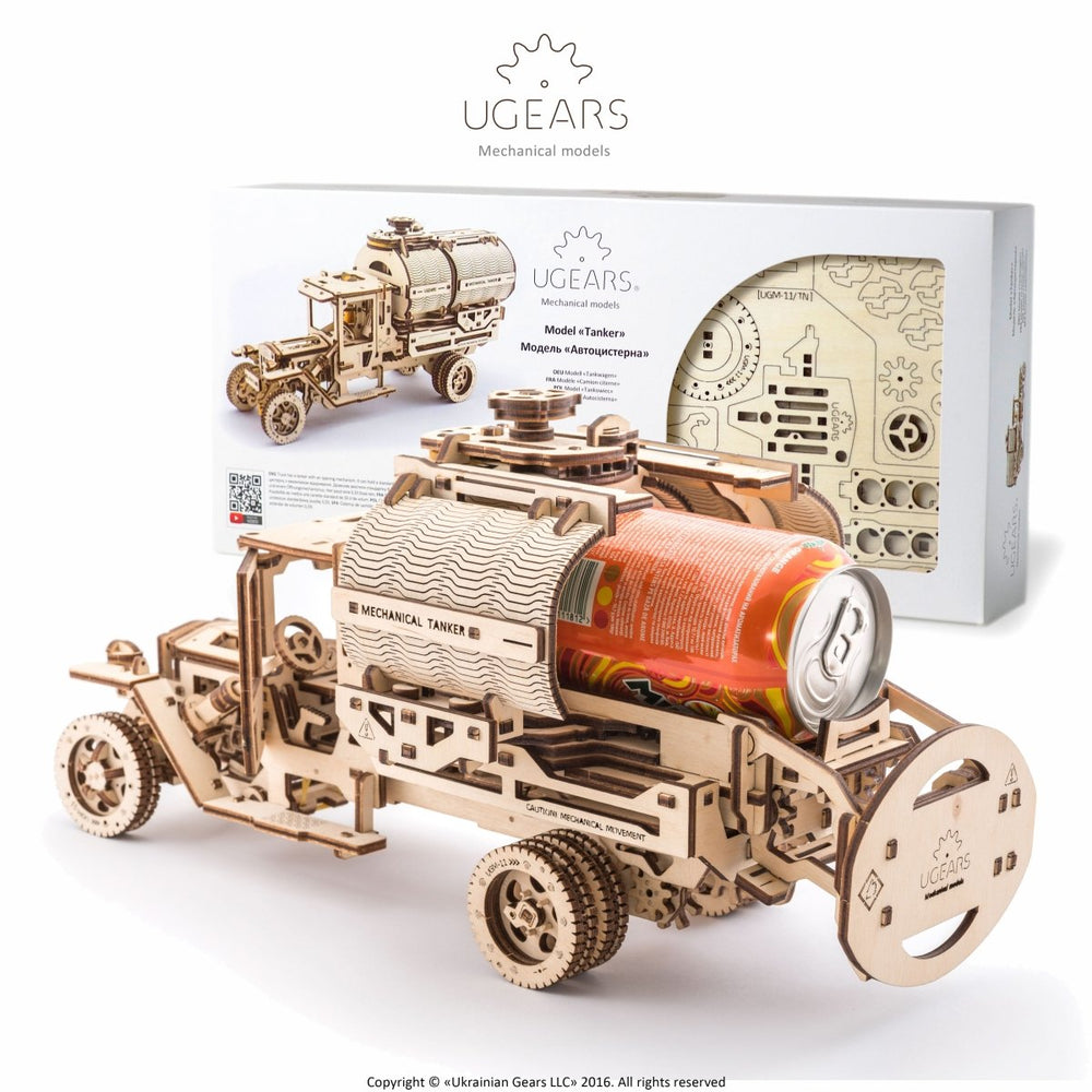 Ugears – Ugears Lkw Tankwagen Holzbausatz – 3D Modell Bausatz | 3D Holzpuzzle - Lama Welt