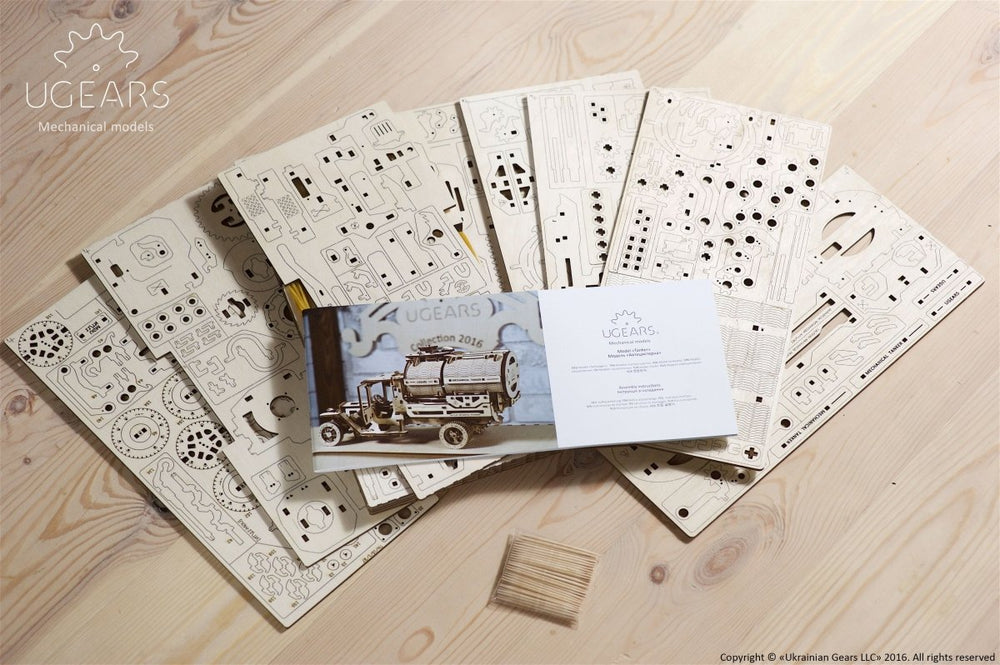 Ugears – Ugears Lkw Tankwagen Holzbausatz – 3D Modell Bausatz | 3D Holzpuzzle - Lama Welt