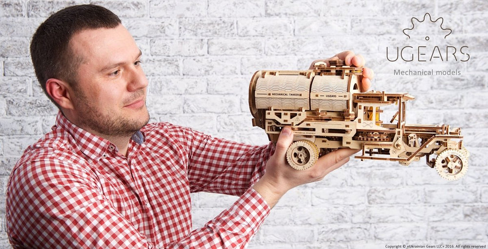 Ugears – Ugears Lkw Tankwagen Holzbausatz – 3D Modell Bausatz | 3D Holzpuzzle - Lama Welt