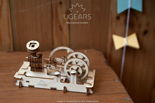 Ugears – Ugears Luftmotor Bausatz Holz – Mechanisches 3D - Modell | 3D Holzpuzzle - Lama Welt
