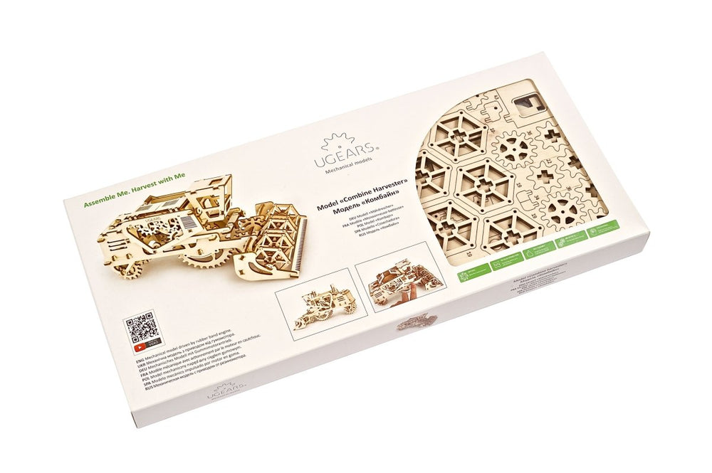 Ugears – Ugears Mähdrescher Holz Modellbausatz – 3D Puzzle | 3D Holzpuzzle - Lama Welt