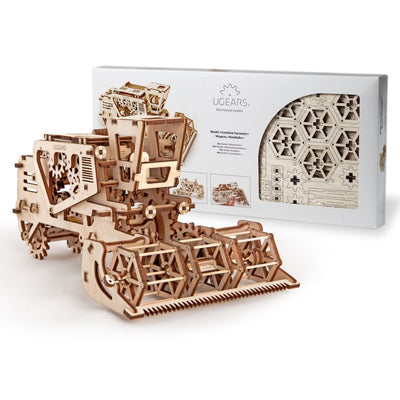 Ugears – Ugears Mähdrescher Holz Modellbausatz – 3D Puzzle | 3D Holzpuzzle - Lama Welt