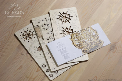 Ugears – Ugears Mechanische Blume Bausatz – 3D Holzmodell Bausatz | 3D Holzpuzzle - Lama Welt