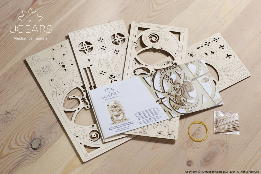 Ugears – Ugears Mechanischer 20 Minuten Timer Aus Holz 3D Puzzle | 3D Holzpuzzle - Lama Welt