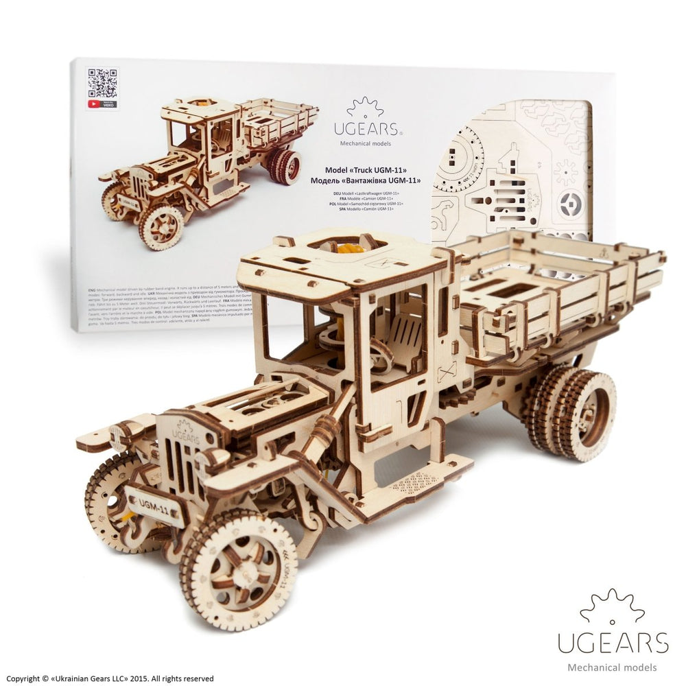 Ugears – Ugears Mechanischer Holz - Lkw Bausatz – 3D Modellbau | 3D Holzpuzzle - Lama Welt