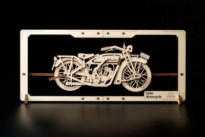 Ugears – Ugears Motorrad Puzzle Modell – 3D Holzbausatz Geschenk | 3D Holzpuzzle - Lama Welt