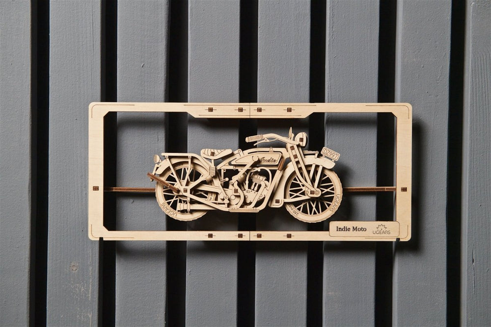 Ugears – Ugears Motorrad Puzzle Modell – 3D Holzbausatz Geschenk | 3D Holzpuzzle - Lama Welt